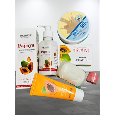 Picture of Daily Special Papaya Combo With Milk Soothing Gel [Papaya Lotion+Papaya Soap+Papaya Facewash+Lip Balm+Soothing Gel]..5pcs