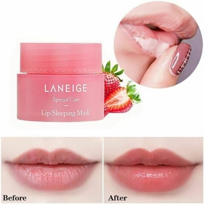 Picture of Laneige Lip Sleeping Mask EX, Moisturizing with Vitamin C, Antioxidant, Lip Balm for Dry lips - Berry - 3g ..1pcs