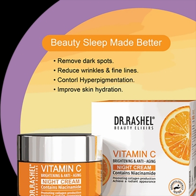 Picture of Dr Rashel Vitamin C Anti Aging and Whitening Night Cream 50 gm ,1pcs