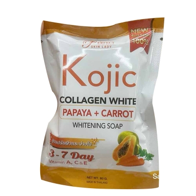Picture of Perfect Skin Lady Kojic Collagen White Papaya Carrot Whitening Soap -80g (Thailand) 1pcs