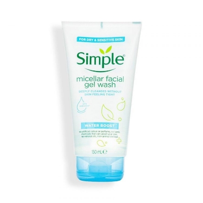 Picture of International UK product Simple micellar facial gel wash used for male/ female - 150 ml e