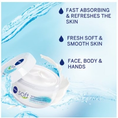 Picture of International Germany Product Body MOISTURIZER Nivea Soft Cream for male/female - 50 ml