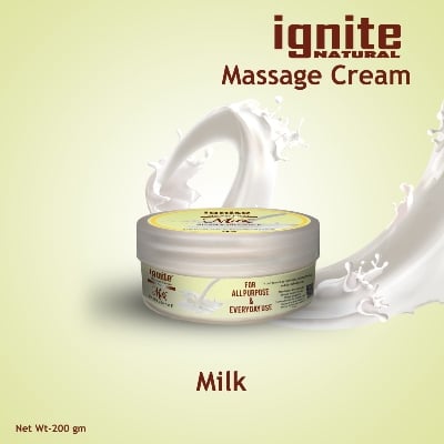 Picture of BSTI Approved Indian product Ignite massage cream Milk used for male/ female- 200 ml
