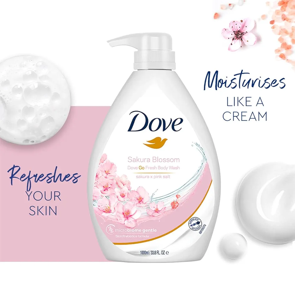 Picture of International Malaysian Product Dove Sakura Blossom Go Fresh Body Wash Used For Male /Female-1000Ml