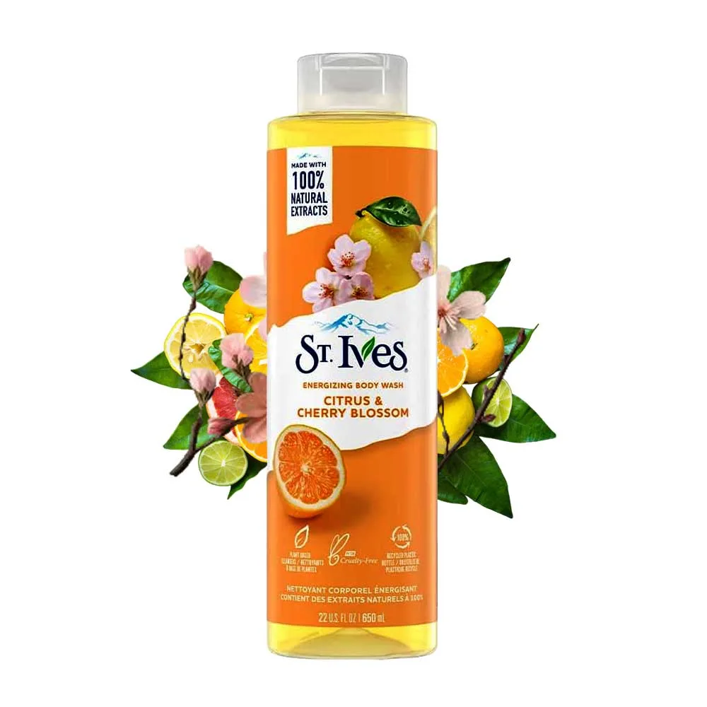 Picture of International American Product St.Lves Energizing Citrus & Cherry Blossom Body Wash Used For Male /Female -650 Ml