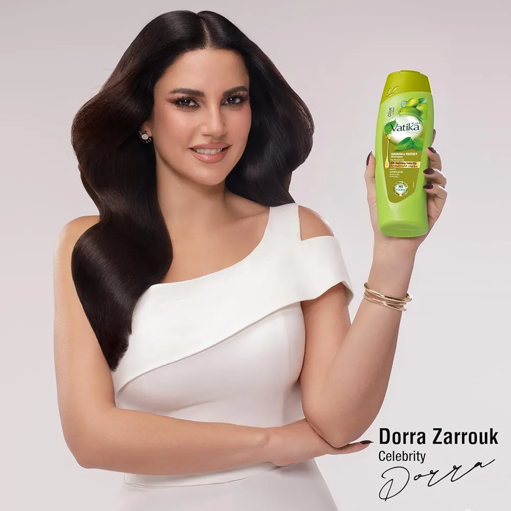 Picture of International UAE Product Vatika shampoo Olive & Henna Nourish & Protect Shampoo Used For male/female 400 Ml