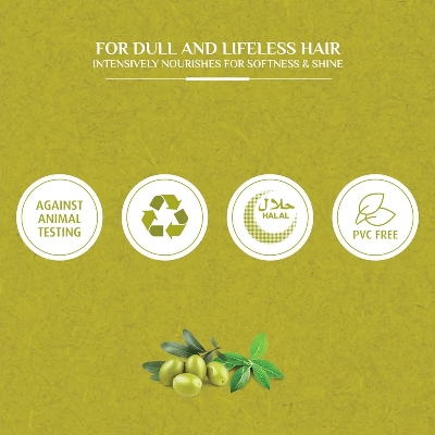 Picture of International UAE Product Vatika shampoo Olive & Henna Nourish & Protect Shampoo Used For male/female 400 Ml