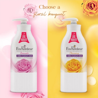 Picture of International Malaysian Product Enchanteur Perfume body lotion Charming Satin Smooth Aloe vera & Olive Butter For Used male /female 500 Ml