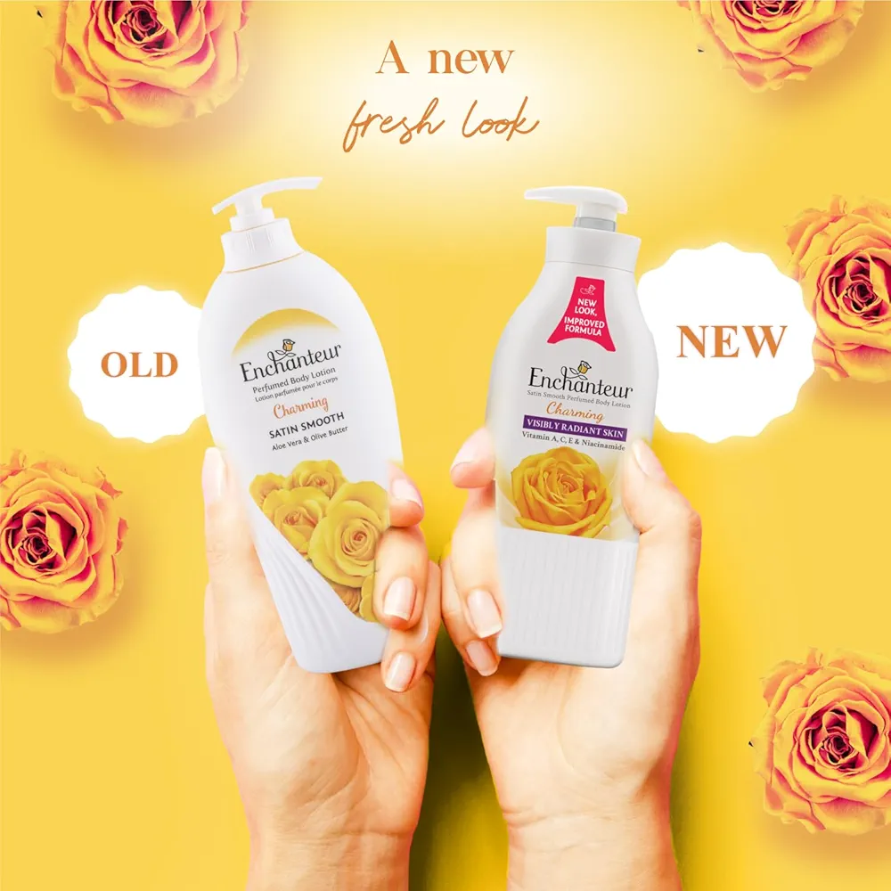 Picture of International Malaysian Product Enchanteur Perfume body lotion Charming Satin Smooth Aloe vera & Olive Butter For Used male /female 500 Ml