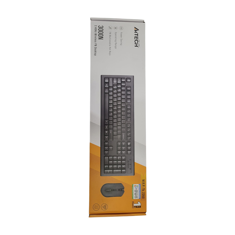 Picture of A4TECH 3000N V-TRACK 2.4G Wireless BANGLA Keyboard