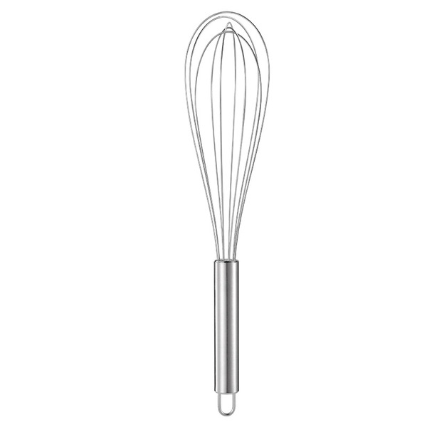 Picture of Hand held egg beater egg mixer stainless steel wire cream beater baking tool round handle