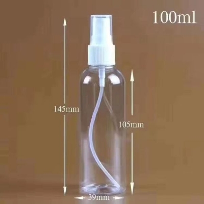 Picture of 100ml Spray bottle Transparent plastic bottle- 10 pcs