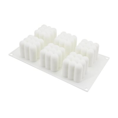 Picture of 6-Piece Rubik's Cube French Mousse Mold Three-Dimensional Magic Ball Silicone Cake Mold DIY Creative Baking Candle Mold