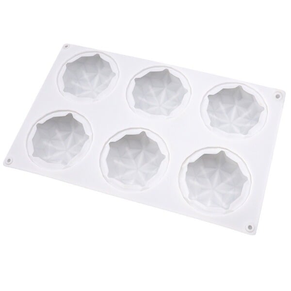 Picture of Taste Spot 6 even round diamond handmade bread mold silicone cake mold DIY cold soap tools