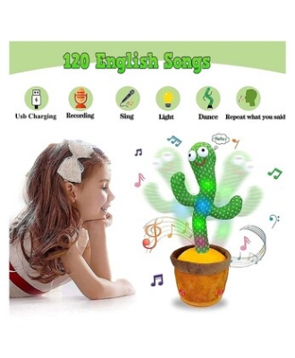 Picture of Electric Dancing, recoding, talking Cactus Toys for Baby Including 120 Songs - Green