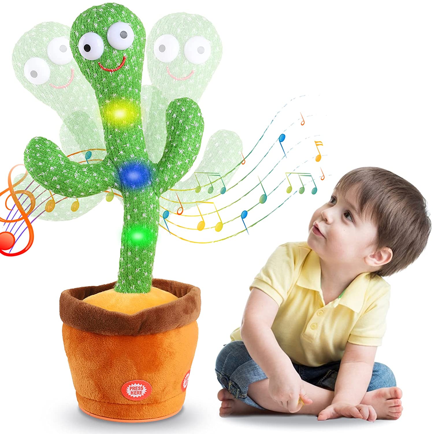 Picture of ORGINAL Cactus Toy , recoding, talking Cactus Toys for Baby Including 120 Songs - Green