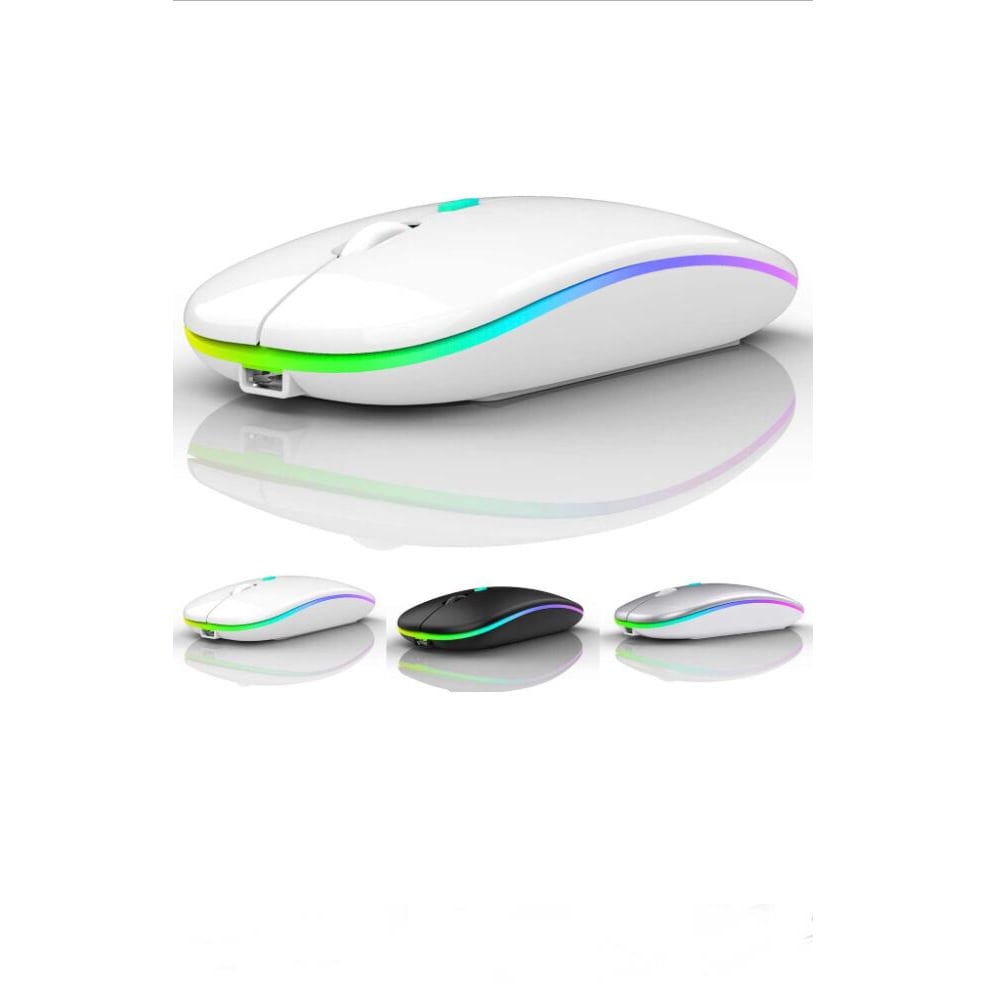 Picture of Rechargable Wireless Bluetooth Mouse For Smartphone, Laptop & Computer Black & White Any-1 - Matte Black