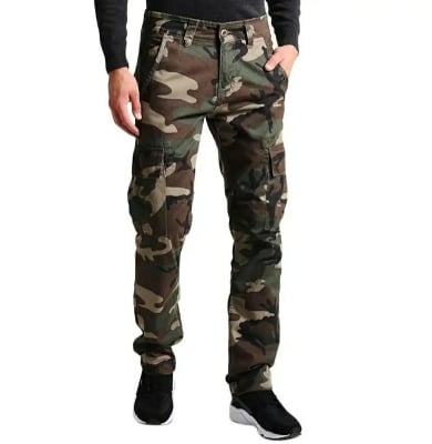 Picture of Army Design Six Pocket Cargo Pant For Men High Quality Gurbadine Pant Export Quality Material Full Stretchable Pant - Green