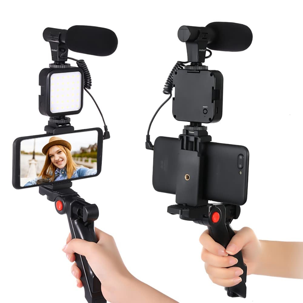 Picture of AY-49 remote control Video Kits Microphone LED Fill Light Mini Tripod - Black