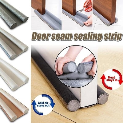 Picture of Windproof Seal Strip Draught Excluder Stopper Door Bottom Guard Double Protector Doorstop Dust-proof Blocker Sealer Soundproof - Multicolor