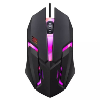 Picture of Wired Gaming Mouse LED Laptops PC Computers Optical Mice Computer Mouse- BLACK - Black