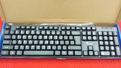 Picture of Ultra-Slim Designed Usb Computer Desktop Keyboard With Bangla Alphabets - Sleek And Functional Keyboard For Desktop Use - Black