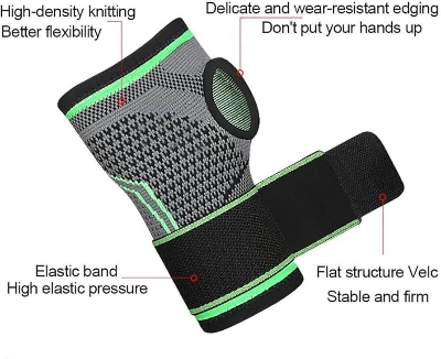 Picture of 1 Piece Compression Fabric High Elastic Bandage Fitness Yoga Wrist Support Crossfit Gym Powerlifting - Multicolor