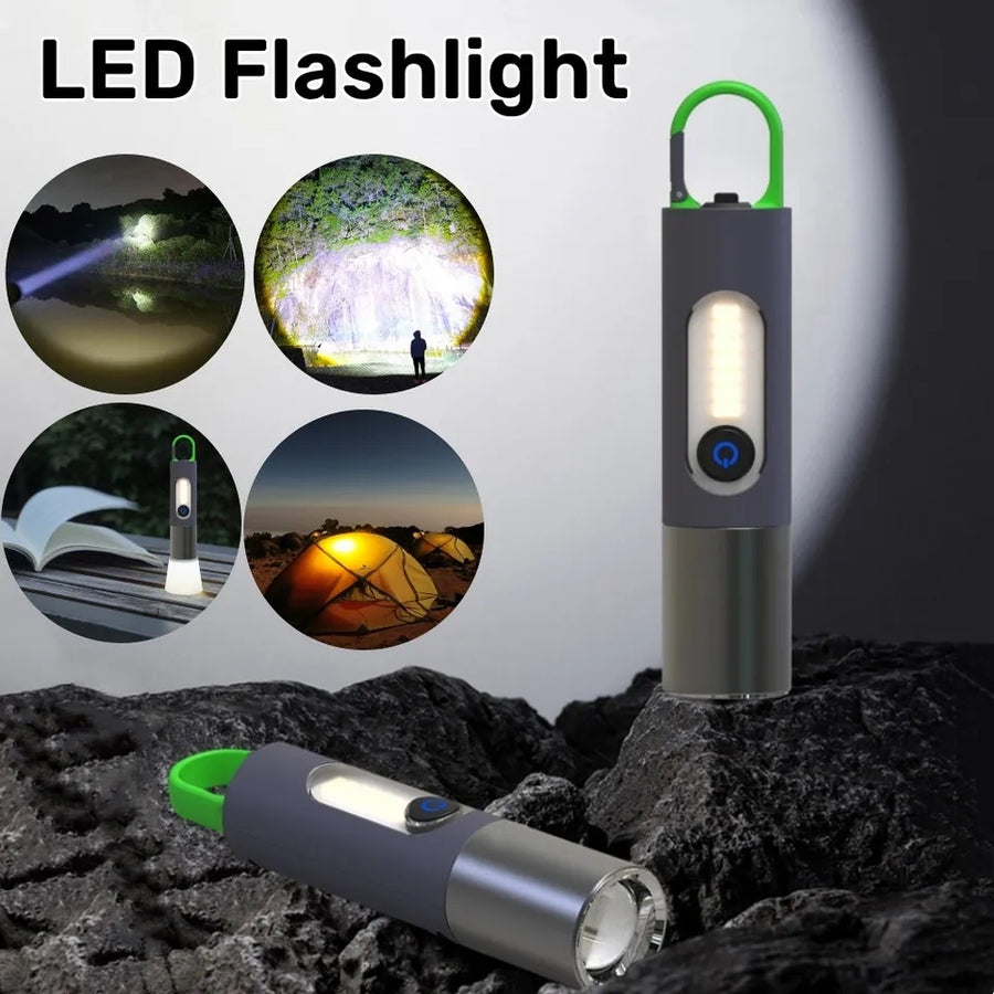 Picture of Digital Thunder XST-836 USB Rechargeable FlashLight - Black