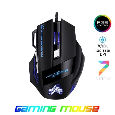Picture of Dark Knight MX7 Wired E-Sports Optical Gaming Mouse High Quality gaming Series - mx7