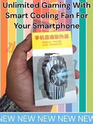 Picture of Cooler Air-Cooled Chicken King Refrigeration Artifact Game Cooling Cooling Cooling Back Clip Live Streaming Mobile Phone Radiato USB Type A Or USB 3.0 Cable System - Black