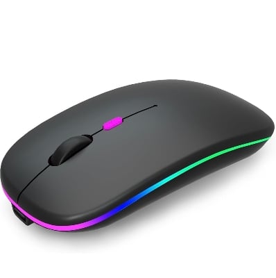 Picture of Rechargable Wireless Bluetooth Mouse For Smartphone, Laptop & Computer Black - Black