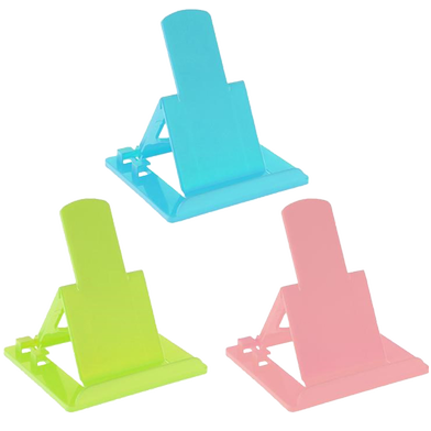 Picture of Universal Folding Cell Phone Support Plastic Holder Mobile Stand -1 Pcs - Multicolor