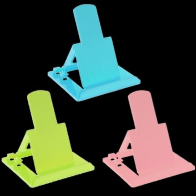 Picture of Universal Folding Cell Phone Support Plastic Holder Mobile Stand -1 Pcs - Multicolor