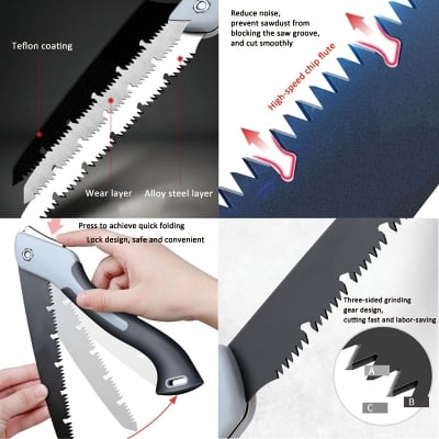 Picture of Pruning Shears Folding Woodsawing Tools for Multi-purpose Pruning Gardening Scissors Hand Pruner - Multicolor