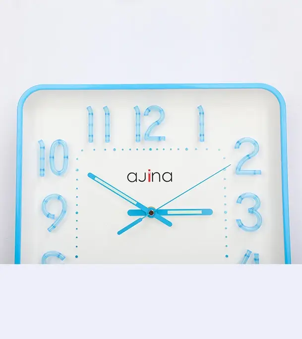 Picture of Ajina Maple Digit Square Wall Clock Blue