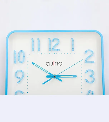 Picture of Ajina Maple Digit Square Wall Clock Blue