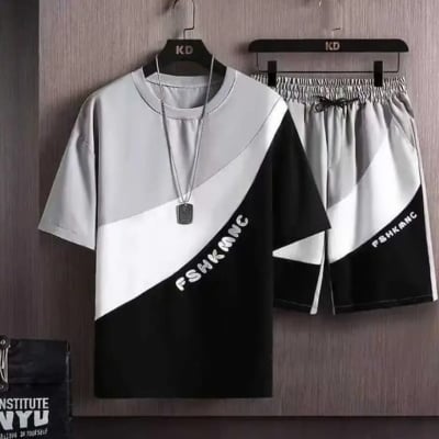 Picture of Summer Mens New Stylish Tshirt & 3 quarter Pent Combo