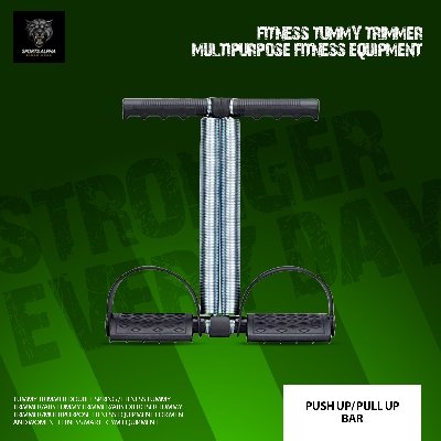 Picture of Tummy Trimmer | Double Spring Resistance | Black | Flatten Belly and Tone Muscles | Full Body Workout Equipment | Sports Alpha Black