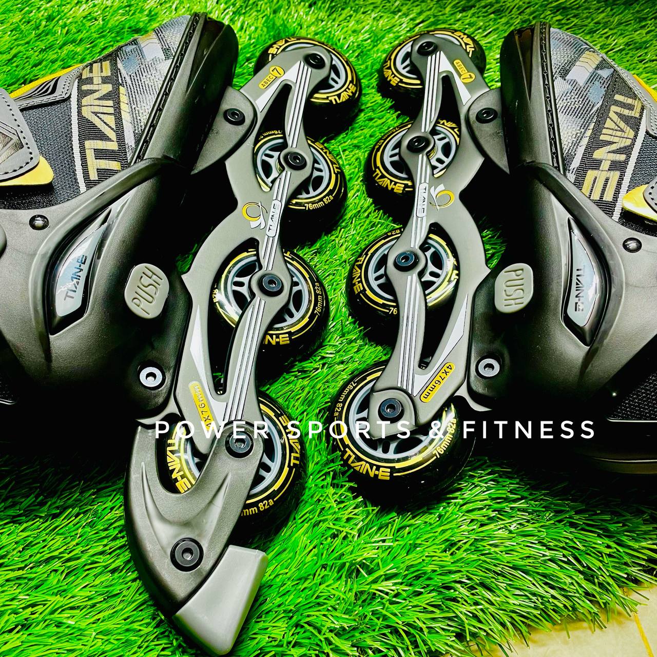 Picture of Skating Shoes Combo - 1 Pair - (39-42) - Free Helmet And Guards - Sports Alpha Black