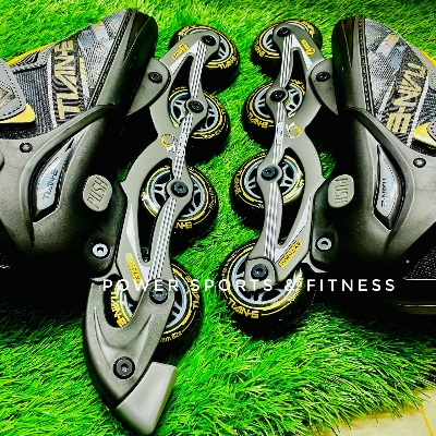 Picture of Skating Shoes Combo - 1 Pair - (39-42) - Free Helmet And Guards - Sports Alpha Black