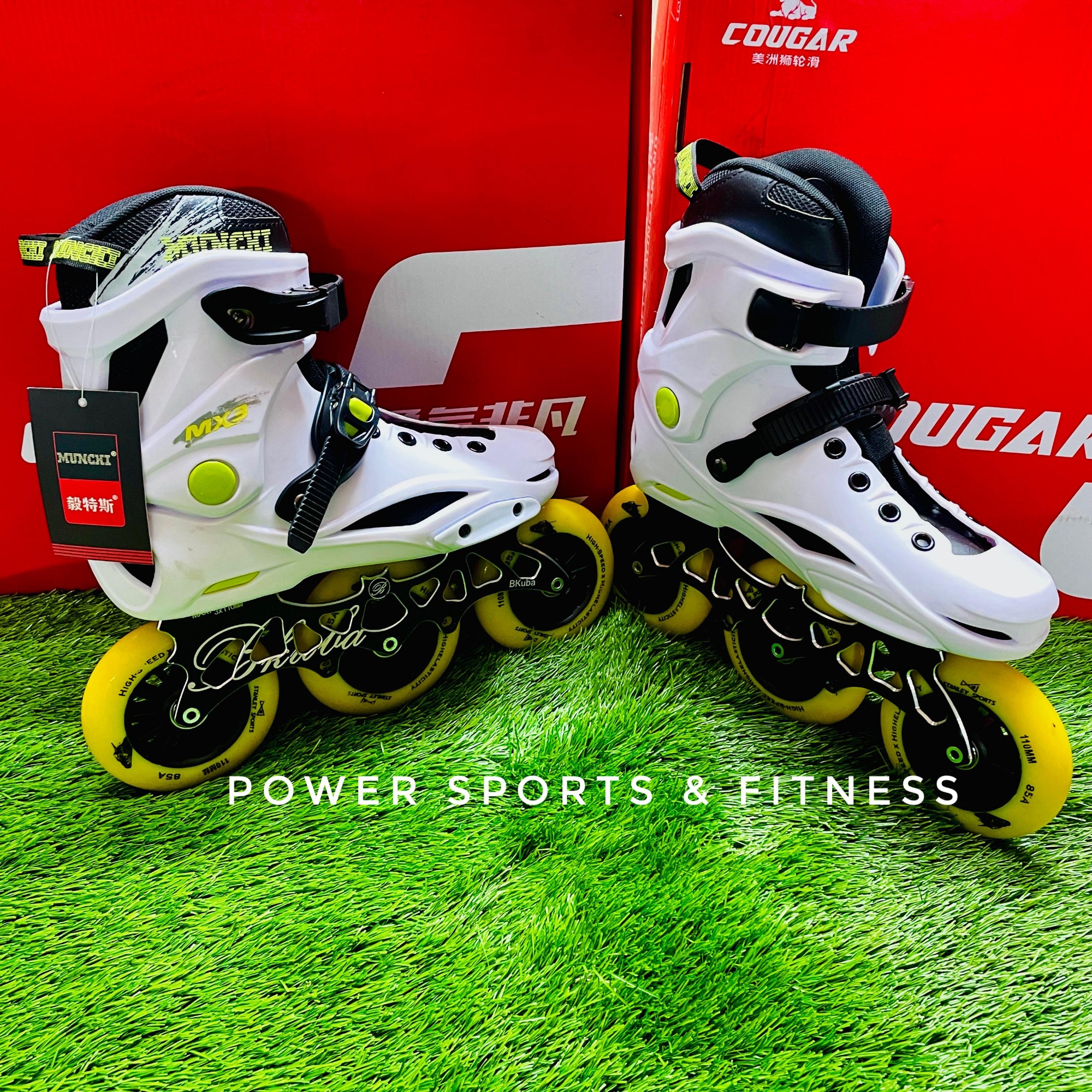 Picture of Professional Flagship Quality Racing Roller Inline Skating Shoes - 3 Wheels -  (40-44) - Boots For Adult - Sports Alpha Multicolor