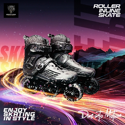 Picture of Pro Big 3 Wheeler Inliner Skate Shoes - Munchi - 100mm - Black - Sports Alpha Black