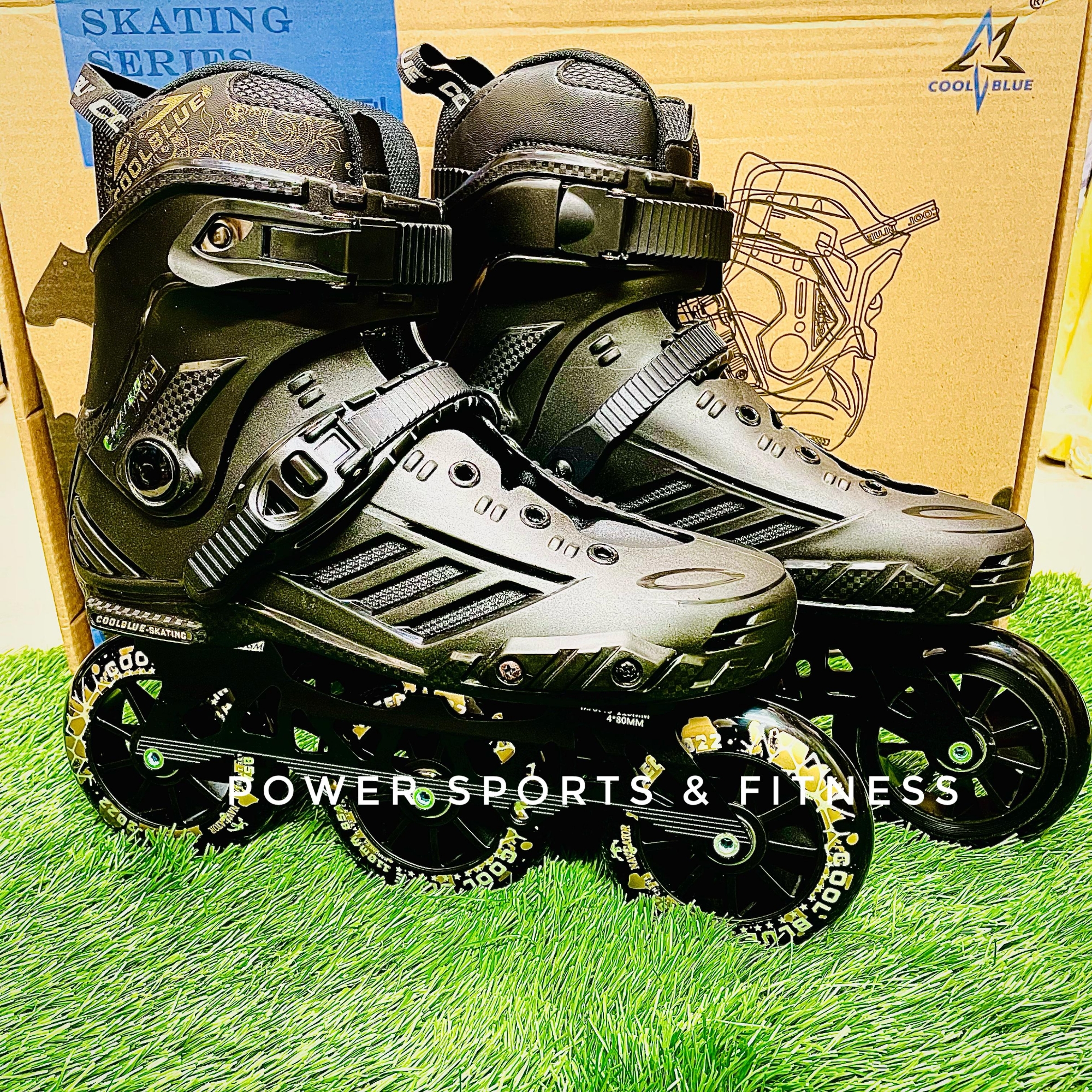 Picture of Pro Big 3 Wheeler Inliner Skate Shoes - Munchi - 100mm - Black - Sports Alpha Black