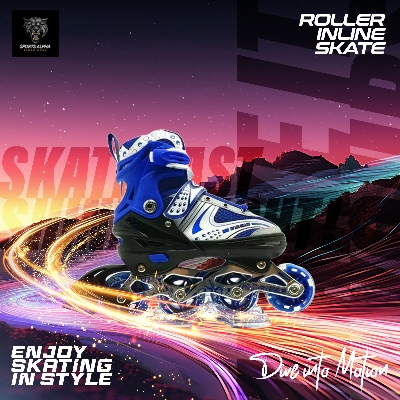 Picture of Roller Inline Skating Shoes - Multicolor - 1 Pair - Size (39-42) - High Quality - Sports Alpha Multicolor