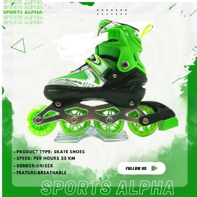 Picture of Stylish Inline Roller Skate Shoes Multicolor - Size - (39-42)  - Sports Alpha Multicolor