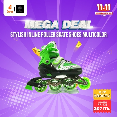 Picture of Roller Inline Skate - Multicolor - Enjoy Skating In Style With These Multicolored Roller Inline Skates For Fun Activities - Sports Alpha Multicolor