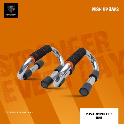 Picture of Push Up Bars - Black and Silver - 1 pcs - Sports Alpha Silver