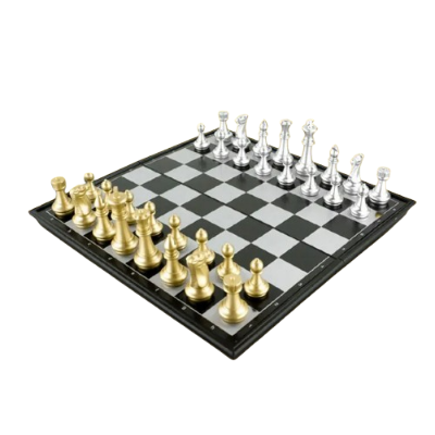 Picture of Chess Board Magnetic Set (Premium) - 1 Pcs Mini - Sports Alpha - Enjoy Endless Games with Portability and Durability~High Quality Product Gold