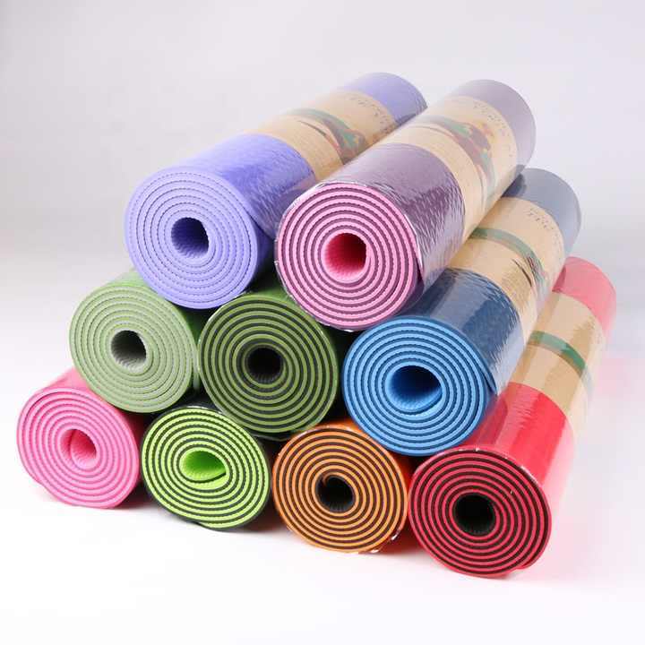 Picture of YOGA MAT | 2ft x 6ft – 6mm Thickness | New Eco-Friendly | 1 Piece | Sports Alpha Multicolor