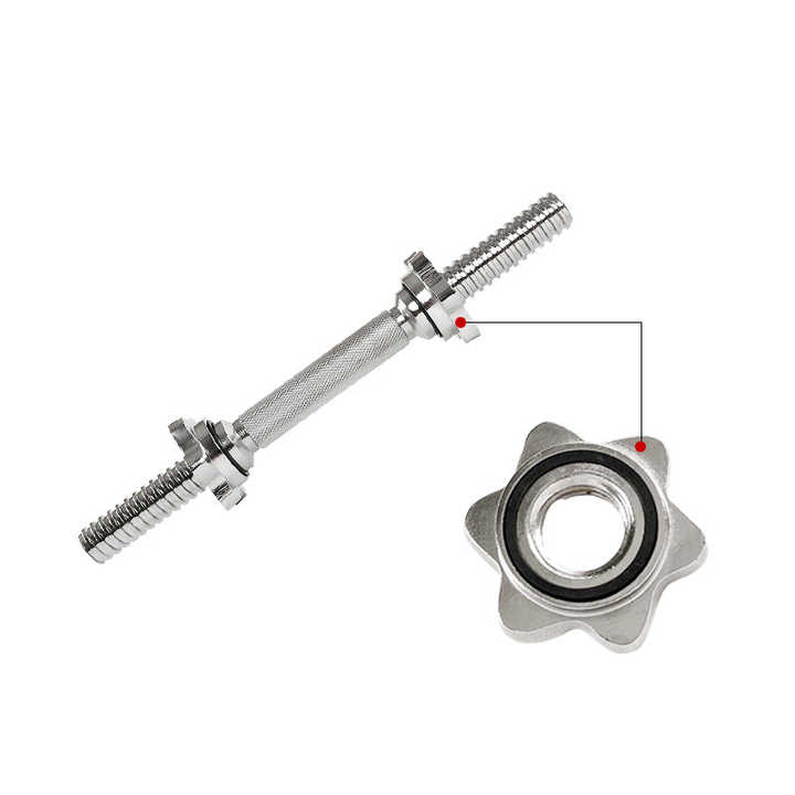 Picture of Dumbbell Bar 10 inch - 1 Pcs - Silver - Sports Alpha Silver